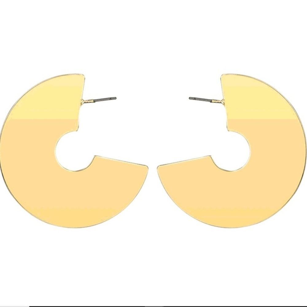 Gold THICK Hoop Earrings